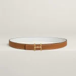 H Torsade belt buckle & Reversible leather strap 24 mm